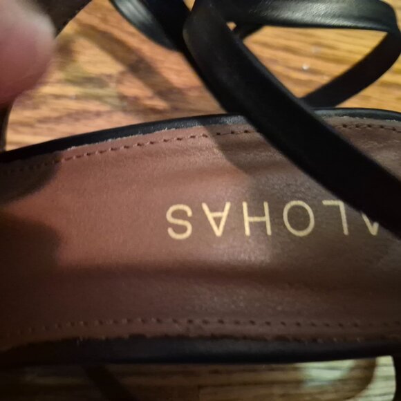 NWB ALOHAS Black Leather Strappy Sandals sz39 - Picture 4 of 6